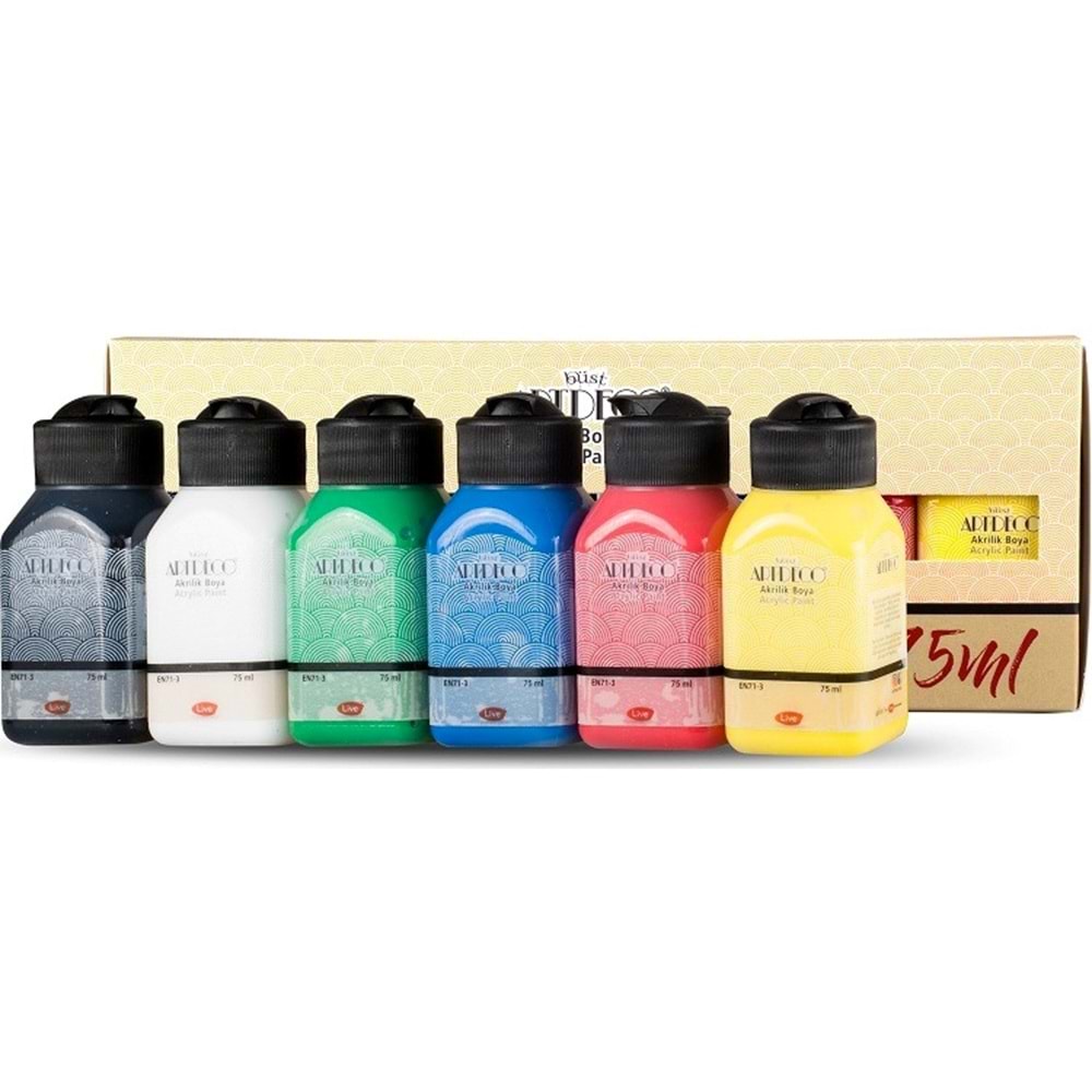 Artdeco Akrilik Boya 6X75Ml Set - Canlı Renkler