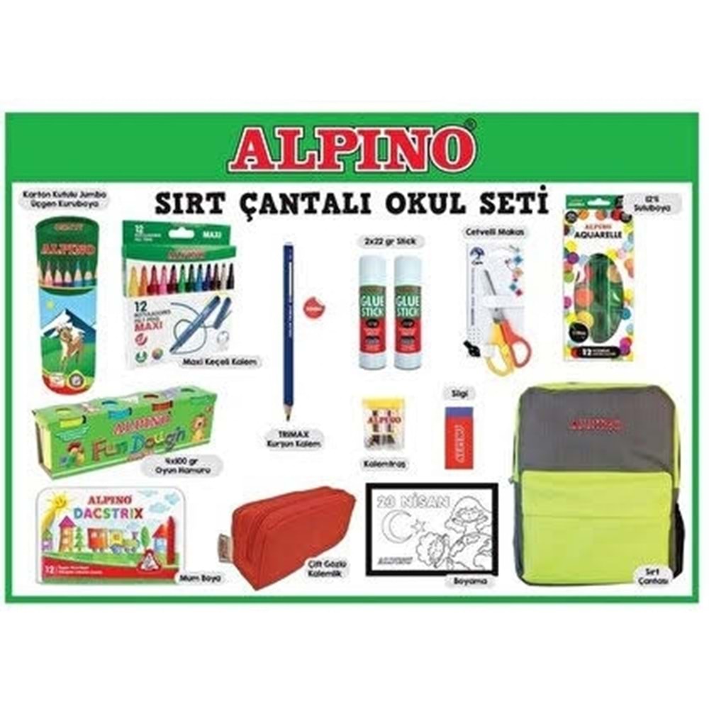Alpino Okul Seti Maxı Yeşil