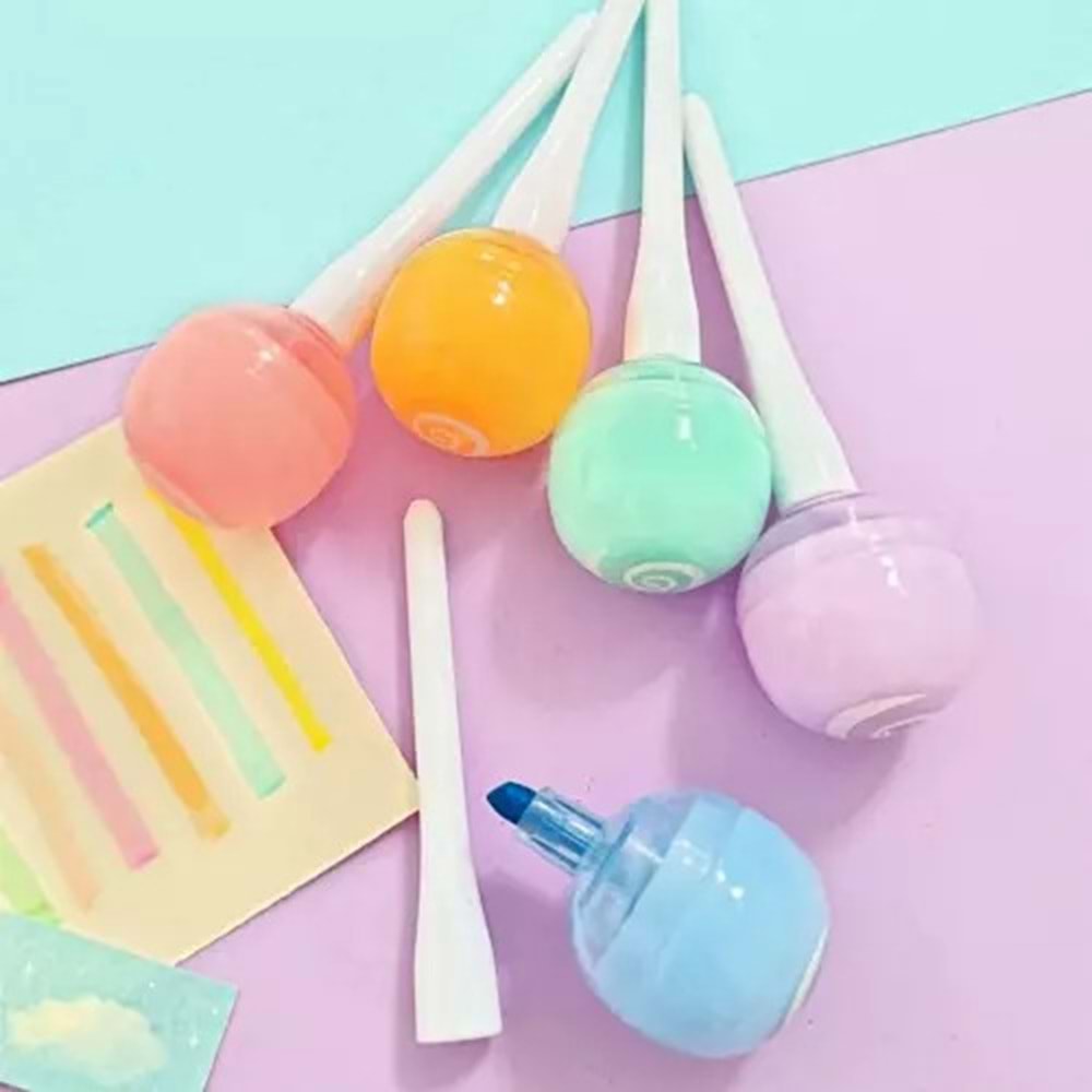 Lolipop Fosforlu Kalem 6 Renk