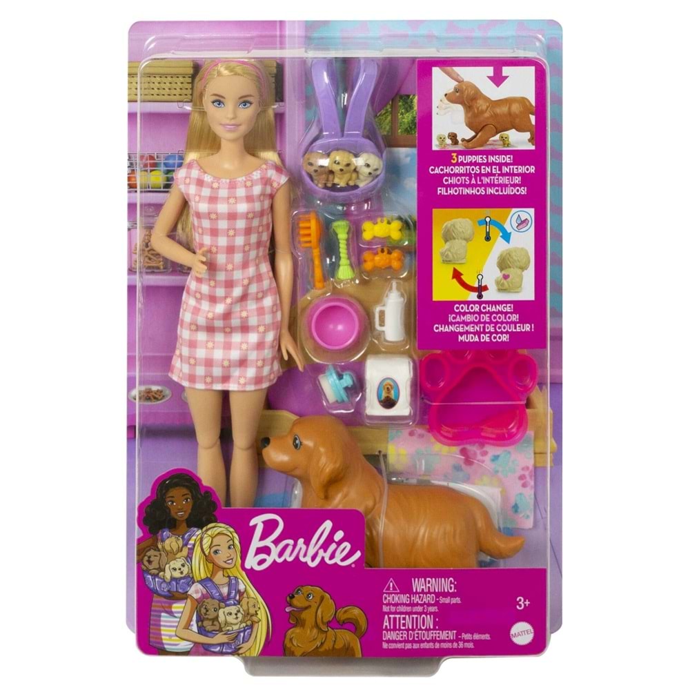 Hck75 Barbie Ve Yeni Doğan Köpekler Oyun Seti