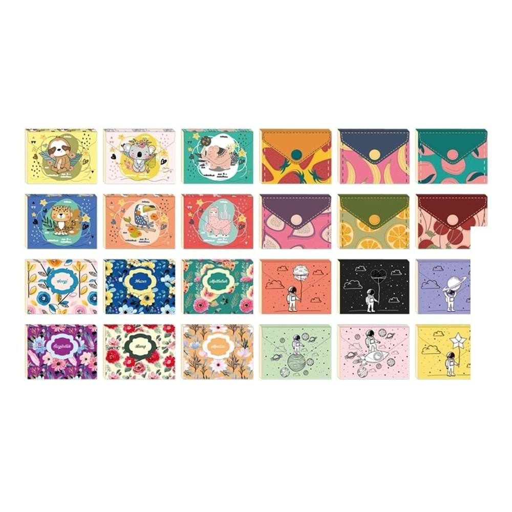 Llm-Nd0710- Zd01 Lilamor Zarf Not Defteri 7,5X10 110 Syf. (24 Ass.)
