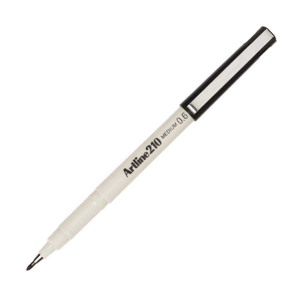 Artline 210N Keçe Uçlu Yazı Kalemi Uç:0,6Mm Siyah