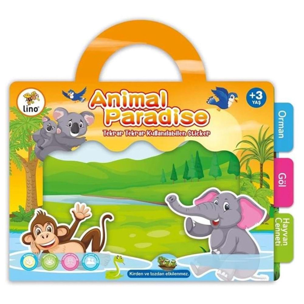 Lino Tekrar Tekrar Kullanilabilen Sticker Animal Paradise Kar-Ls-302