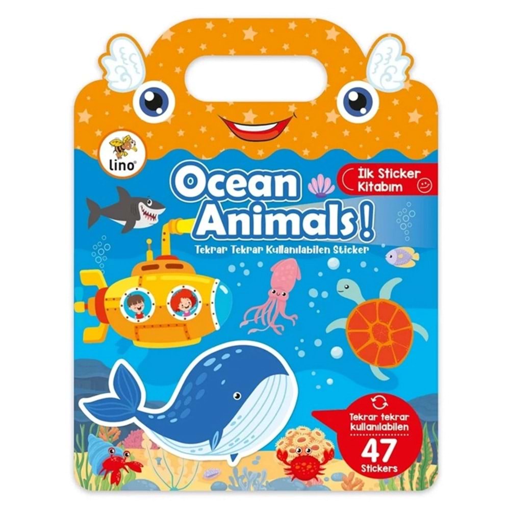 Lino Tekrar Tekrar Kullanilabilen İlk Sticker Kitabim Ocean Animals Kar-Ls-502
