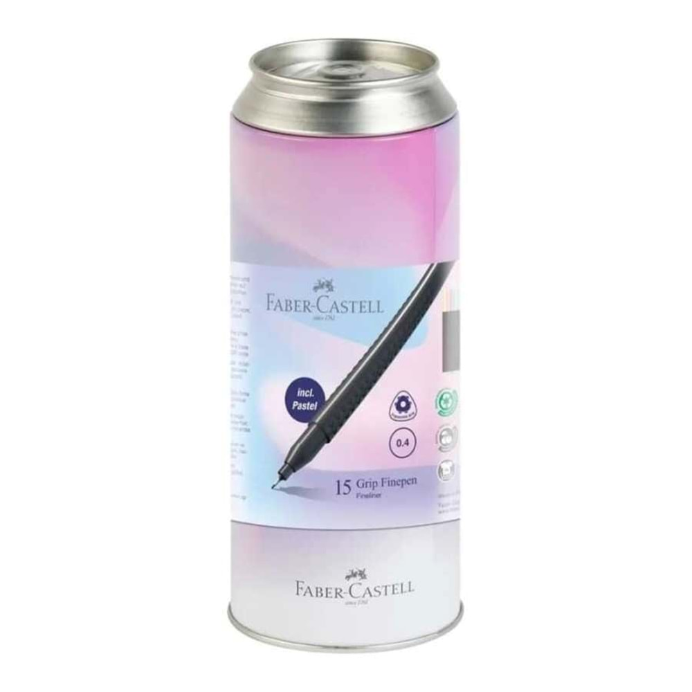 Faber Castell Grip Finepen Tin 15'Li