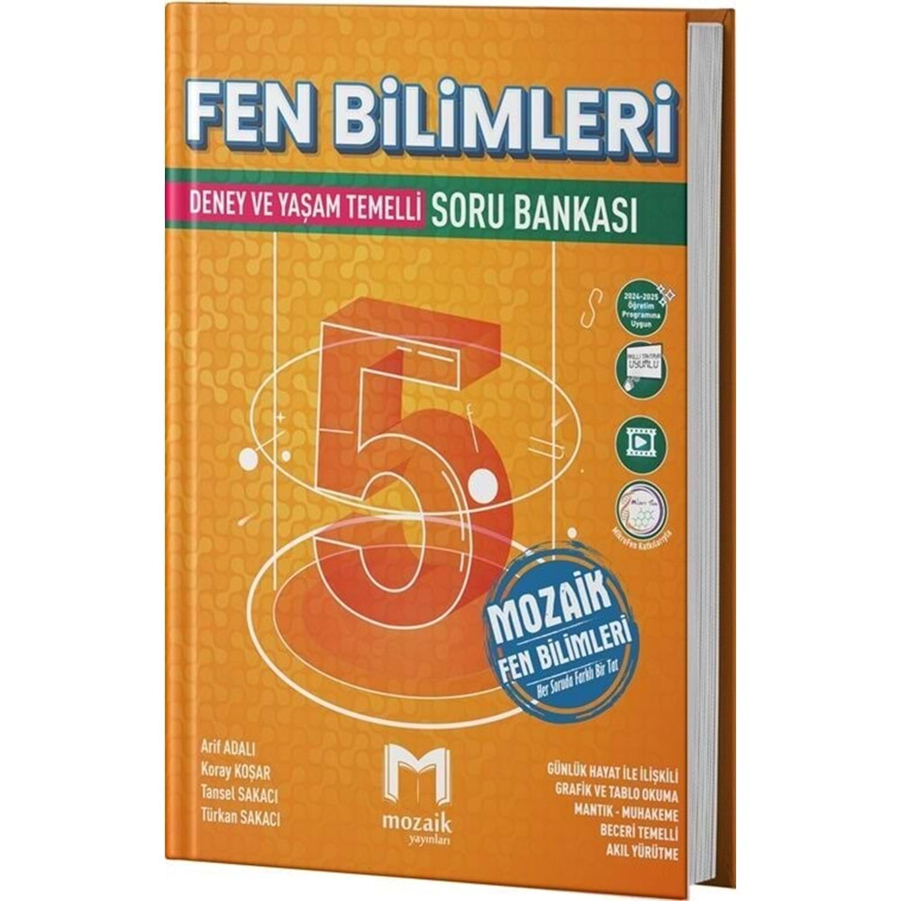 Mozaik Yayınları 5. Sınıf Fen Bilimleri Defter Kitap