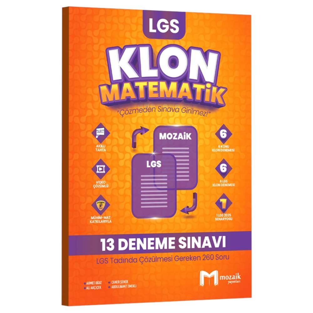 8.Sınıf Mozaik Klon Deneme Matematik - 2025