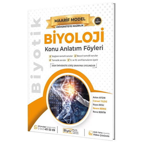 Biyotik Yayınları Biyoloji Maarif Konu Anlatım Föyleri