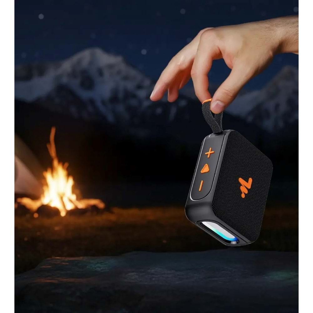 Q220 Mini RGB Illuminated TWS Bluetooth Speaker Siyah