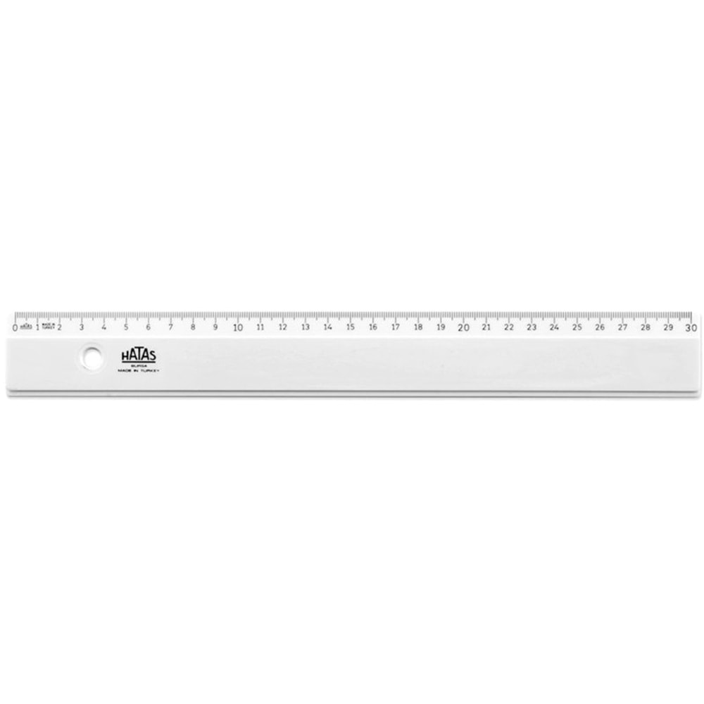 Hatas Geniş Plastik Cetvel (Opak) 30 Cm.