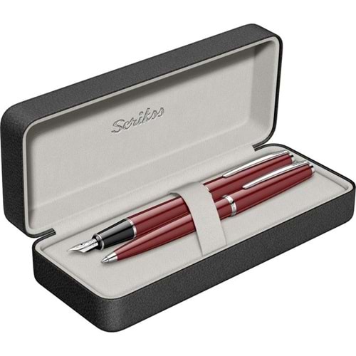 Sckrikss 33 Dolmakalem - Tükenmezkalem İkili Set Bordo
